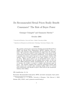 Do Recommended Retail Prices Really Benefit Consumers? The