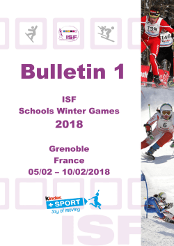 ISF Schools Winter Games Grenoble France 05/02 &ndash; 10/02/2018