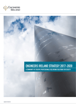 ENGINEERS IRELAND STRATEGY 2017-2020