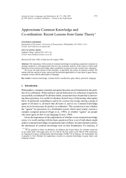 Approximate Common Knowledge and Co-ordination