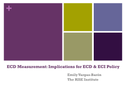 Implications of ECD Measurement for ECD and ECI Policy