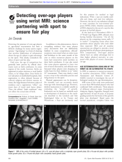 Detecting over-age players using wrist MRI: science partnering with