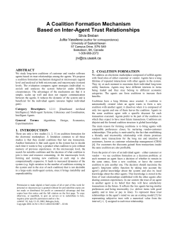 A Coalition Formation Mechanism Based on Inter
