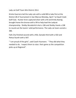 Lady cat Golf Team Win District 28-A Kristie Guerrero