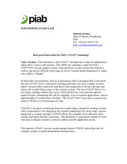 Dust-proof innovation for Piab`s COAX&reg; technology