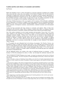 London and the early history of economics and statistics