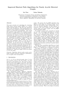 Improved Shortest Path Algorithms for Nearly Acyclic Directed Graphs
