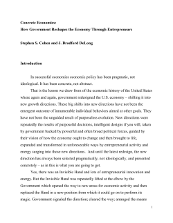 How Government Reshapes the Economy Through Entrepreneurs