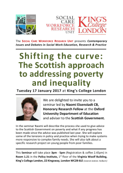 The Scottish approach to addressing poverty and inequality