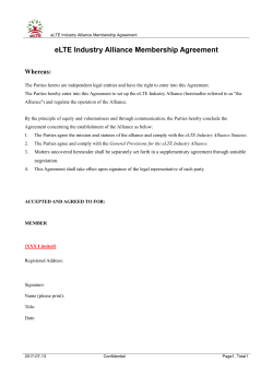 the eLTE Industry Alliance Membership Agreement