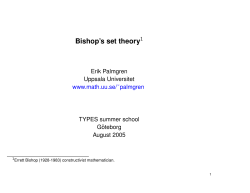 Bishop`s set theory