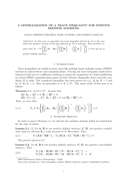 A GENERALIZATION OF A TRACE INEQUALITY FOR POSITIVE