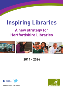Libraries strategy 2014-2024 - Hertfordshire County Council