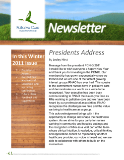 Palliative Care Newsletter Jan 27th 2011(2)