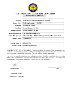 Frito-Lay`s Dips - Case Analysis