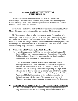 BROKAW WATER UTILITY MEETING