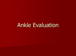 Ankle Evaluation - Liberty Union High School District