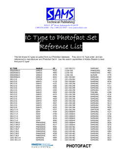 IC Type to Photofact Set Reference List