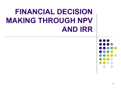 IRR and Non-conventional Cash Flows