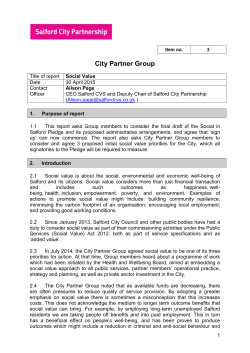 Title of report - Salford City Partnership