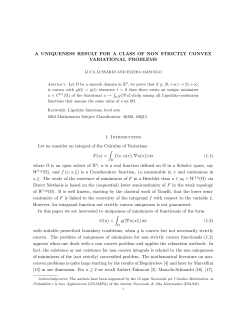 A uniqueness result for a class of non strictly convex