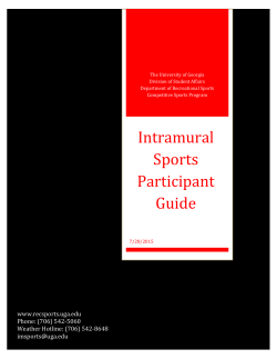 Intramural Sports Participant Guide