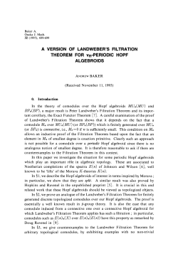 A VERSION OF LANDWEBER`S FILTRATION THEOREM FOR vn