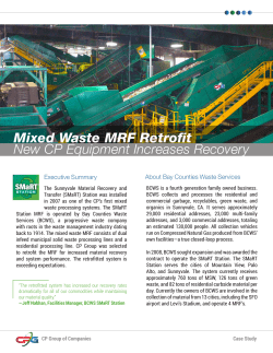 Mixed Waste MRF Retrofit New CP Equipment Increases