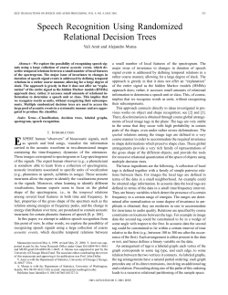 Speech recognition using randomized relational