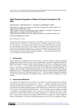 High-Pressure Equation of State of Cesium Fluoride
