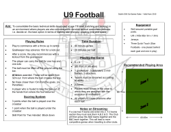 U9 Football Rules - Ballinteer St John`s