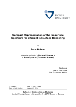 Compact Representation of the Isosurface Spectrum