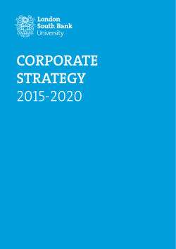 Corporate Strategy - London South Bank University