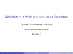 Equilibrium in a Model with Overlapping Generations