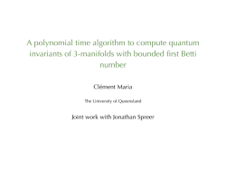 A polynomial time algorithm to compute quantum
