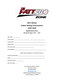 2017 Winter Indoor Hitting Tournaments COST