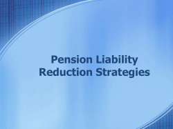 Pension Liability Reduction Strategies