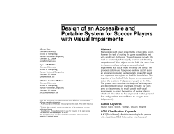 Soccer for Players with Visual Impairments