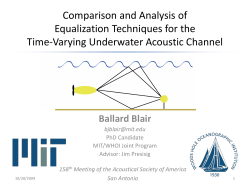 Acoustic Communication: Sounding the Ocean