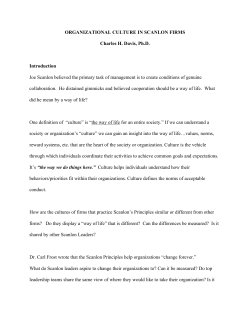 Organizational Culture in Scanlon Firms