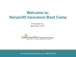 Nonprofit Insurance Bootcamp (POWERPOINT)