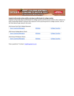 CaptainU will provide online profiles and player profile books for