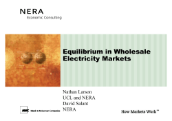 Equilibrium in Wholesale Electricity Markets