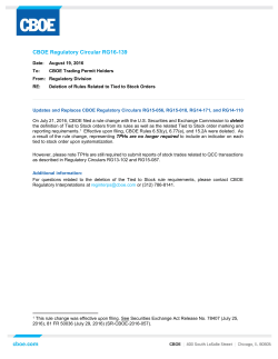 RG16-139 Deletion of Rules Related to Tied to Stock Orders
