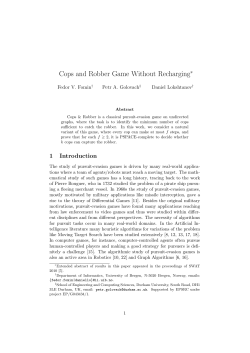 Cops and Robber Game Without Recharging