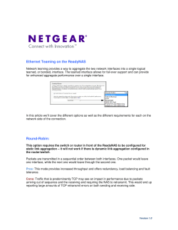 Ethernet Teaming on the ReadyNAS Round-Robin