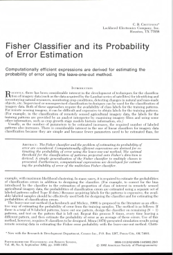 Fisher Classifier and its Probability of Error Estimation