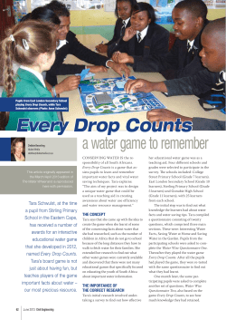 Every Drop Counts a water game to remember