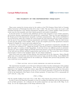 THE STABILITY OF THE ISOPERIMETRIC INEQUALITY