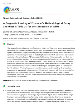 A Pragmatic Reading of Friedman`s Methodological Essay and What